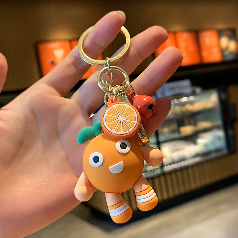 Wholesale PVC Avocado Orange Lemon Keychain
